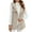 Beige-06, variant on HTNBO Women's Mid-Long Fleece Hooded Vest Sleeveless Warm Casual Button Down Fuzzy Sherpa Gilet Jacket with Pockets