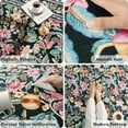 thumbnail image 5 of SwiftPulse Runner Rug for Kitchen Rug Non Slip 2'6"x8' Washable Rugs with Rubber Backing Soft Vintage Floral Carpet Runner for Kitchen, Laundry, Bedroom, Bathroom, Green, 5 of 14