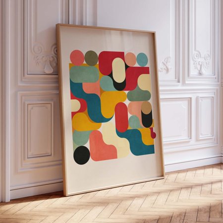 Cute Colorful Modern Wall Art Print With Playful Home Decor