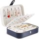 thumbnail image 1 of Portable travel jewelry box for women, jewelry organizer for rings, earrings, bracelets and necklaces, 16.5x11.5x5.5cm, 1 of 5