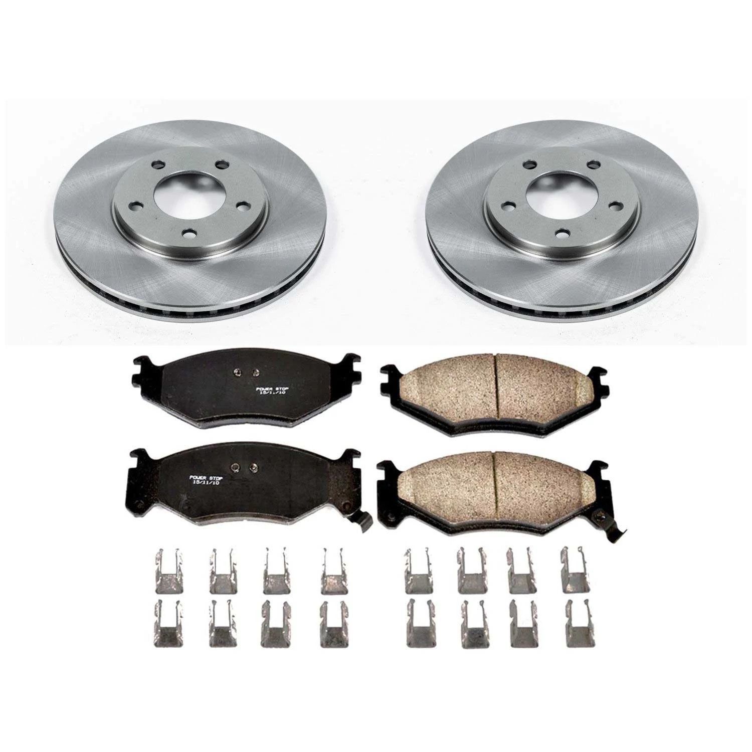 Power Stop Front Stock Replacement Brake Pad and Rotor Kit KOE4975