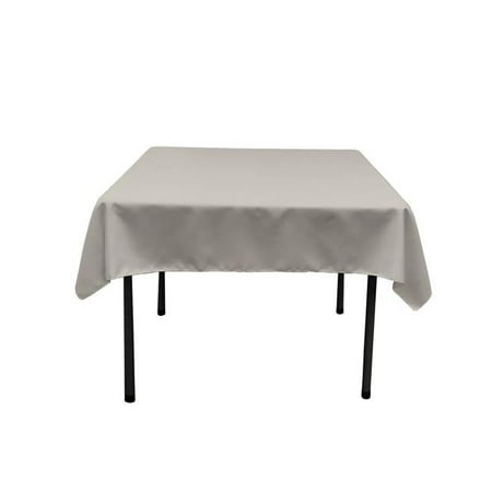 

TCpop58x58-GrayLgtP41 Polyester Poplin Square Tablecloth Light Gray - 58 x 58 in.