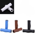 thumbnail image 4 of 1Pair Beach Cruiser Bike Bicycle Leather Handlebar Cover Grips Bar Cap, 4 of 5