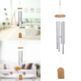 thumbnail image 6 of Small Idyllic 6 Pipe Aluminum Tubes Wind Chime Hanging Wind Bell Household Decoration for Garden Hallway Door (Silver), 6 of 10
