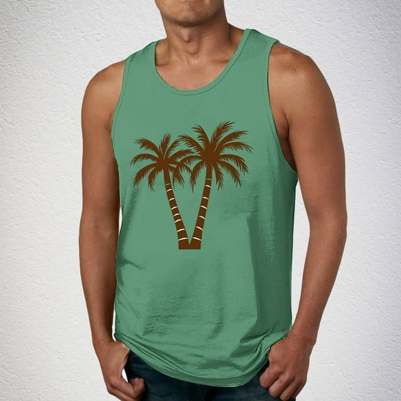 Xdegoge Mens T-Shirts Crewneck Graphic Tops Performance Moisture Wicking Sleeveless Shirts for Men Funky Hawaiian Shirt Daily Camisetas Para Hombre Sin Mangas