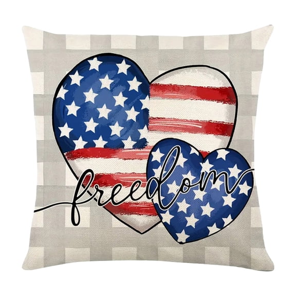 250Th Anniversary Usa 4Th Of July 4Th Of Patriotic Blue Red Pillow Covers 1616 Set Of 2, Fourth Independence Star Print Decorative Throw Pillowcases Outdoor Memorial Day Cushion Cases Couch