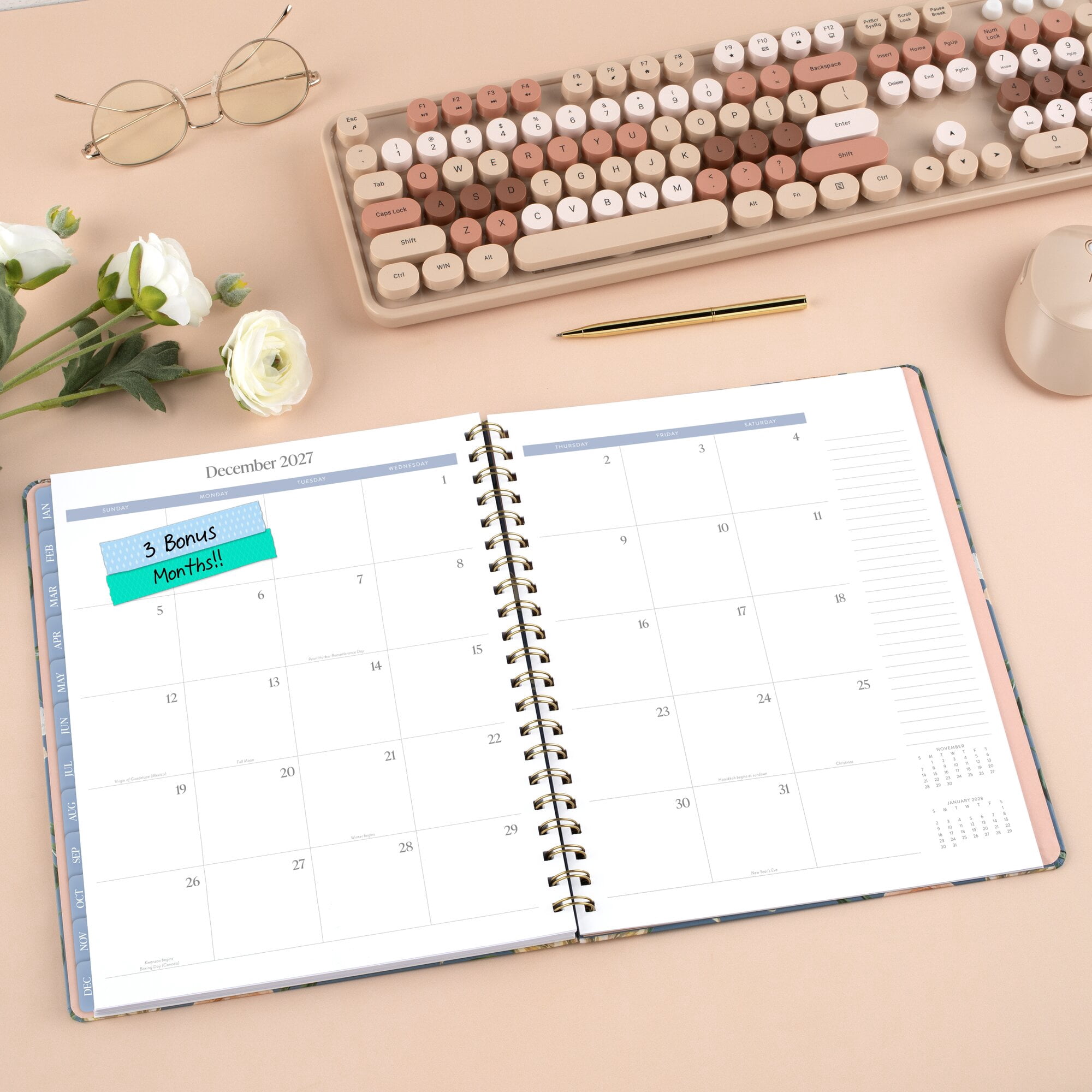 PenPillar for Mead Cambridge 2027 Weekly Monthly Planner Elora Large 8 12 x 11 -