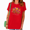 Red, variant on Women's Hopeful Soft Soul Color Watercolor Floral Wildflower Faith Scripture Short Sleeve Crewneck Red Tops
