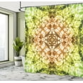 thumbnail image 5 of Ambesonne Green Shower Curtain, Faded Pleat Fearful Motifs, 69"Wx84"L, Green Brown, 5 of 5