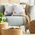 thumbnail image 5 of Ambesonne Exotic Throw Pillow Cover 2 Pack, Seashells Flower Star, 24", Beige Fuchsia, 5 of 5