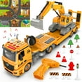 thumbnail image 1 of Canddidliike Construction Toys Truck Set for 3-7 Years Old, 108 PCS Take Apart Trailer Truck & Excavator Toy w/ Electric Drill, Gift for Kids, 1 of 9