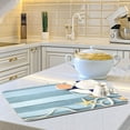 thumbnail image 6 of Beach Ocean Blue Dish Drying Mat Microfiber Kitchen Mats Large Counter Absorbent Dish Pad Drainer Rack 18"x24", 6 of 7