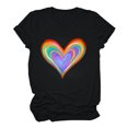 thumbnail image 7 of USSUMA Womens Summer Tops and Blouses Trendy Crewneck Rainbow Love Heart Print T-Shirts for Women Dressy Casual Short Sleeve Basic Cute Graphic Shirt Tunics Plus Beach, 7 of 7