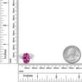 thumbnail image 6 of Gem Stone King 925 Sterling Silver Pink Created Sapphire and Lab Grown Diamond Engagement Ring for Women | 6.70 Cttw | Oval 14X10MM | Gemstone September Birthstone | Size 7, 6 of 6