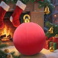 thumbnail image 4 of 15.7 Inch Inflatable Velvet Christmas Ball Decorations Large Flocked Holiday Inflatables for Outdoor Yard and Garden Decor Blow Up Christmas Ornaments for Porch and Winter Celebration Display Red, 4 of 8