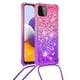 thumbnail image 2 of Funda para Samsung Galaxy A22 5G Brillantina Líquida Divertida Reluciente y con Cristales en Movimiento Cuerpo Cruzado con Cordón Ajustable, 2 of 5