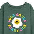 thumbnail image 3 of Instant Mesaage - Inspirational - Look On The Sunny Side - Women's Lightweight French Terry Long Sleeve Shirt, 3 of 6
