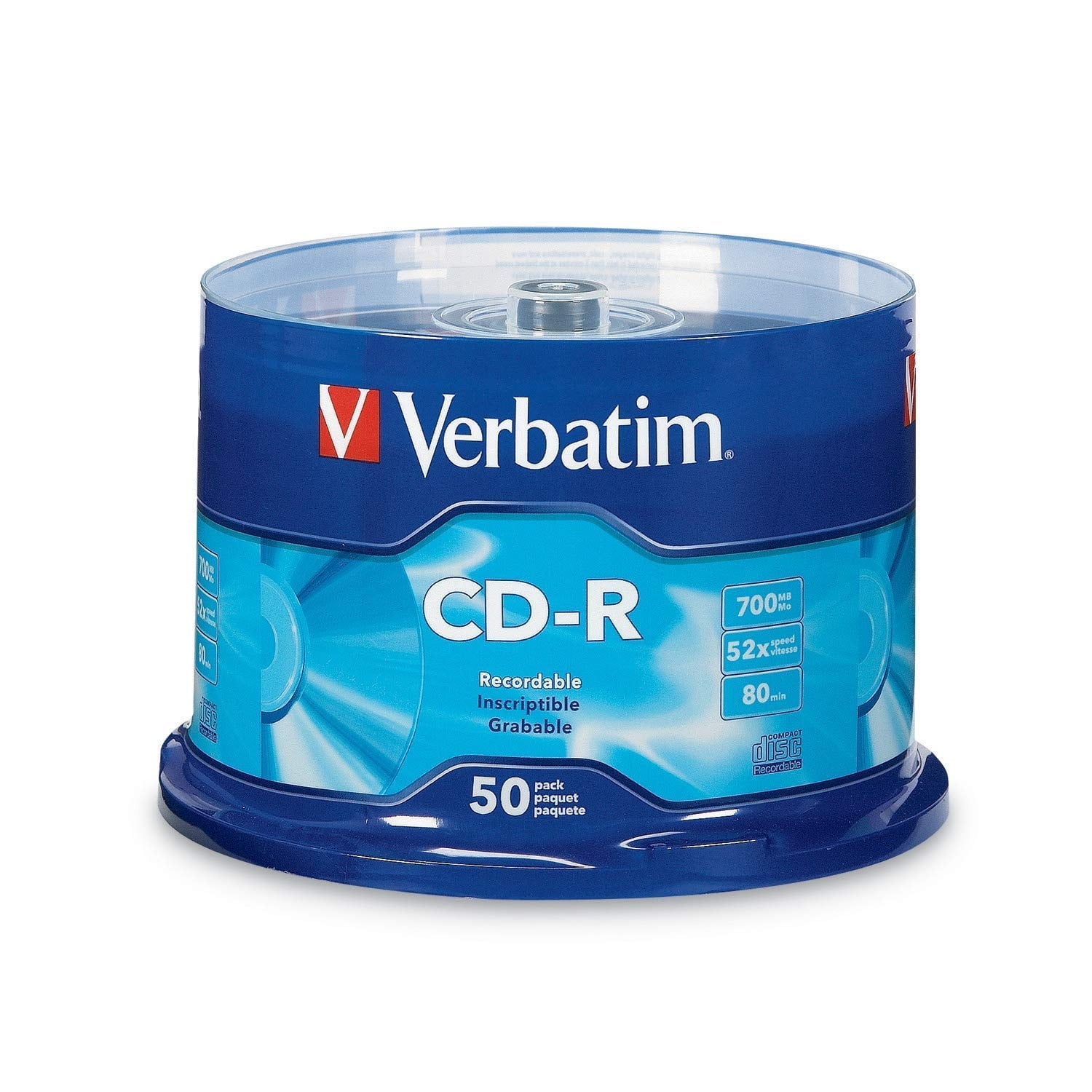 Verbatim CDR 80min 52X Blank Media(Clear)