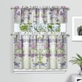 thumbnail image 2 of Kitchen Curtains 36 Inch Short - 3 Panel Set with Colorful Butterfly Floral Pattern, Rod Pocket Window Curtain, 100% Polyester for Butterfly Lovers, Farmhouse, Kitchen, Bedroom, Easy Wash, 2 of 6
