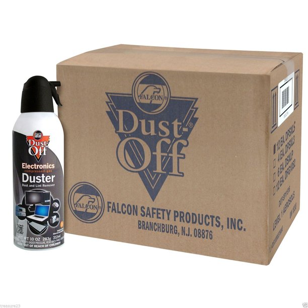 DustOff 12 pk Compressed Air Computer TV Gas Cans Duster 10 oz