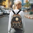 thumbnail image 7 of FORMRS Mini Backpack Purse for Women Travel Daypack Casual Shoulder Bag, Black Halloween Dancing Skeleton, 7 of 7