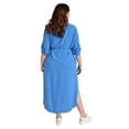 thumbnail image 3 of Vestido largo Roman Fashion V-MIC-1765-AZUL Tallas extras Azul claro 36, 3 of 6