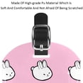 thumbnail image 4 of Square 2Pack PU Leather Rabbits Pink Cruise Luggage Tag with Privacy Cover and Name ID Tag for Travel Handbags Backpacks Luggage Tags, 4 of 6