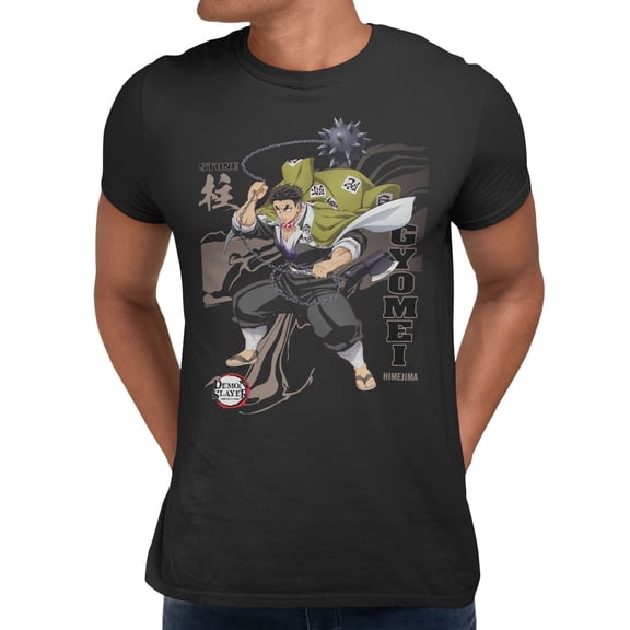 Demon Slayer Infinity Castle Wave Gyomei Stone Men's T Shirt (Black, S-XXXL)