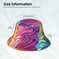 thumbnail image 3 of KLL Rainbow Melting Ice Cream Bucket Hat for Women Men Packable Travel Beach Sun Hat Outdoor Rave Accessories Reflective Fisherman Cap, 3 of 7