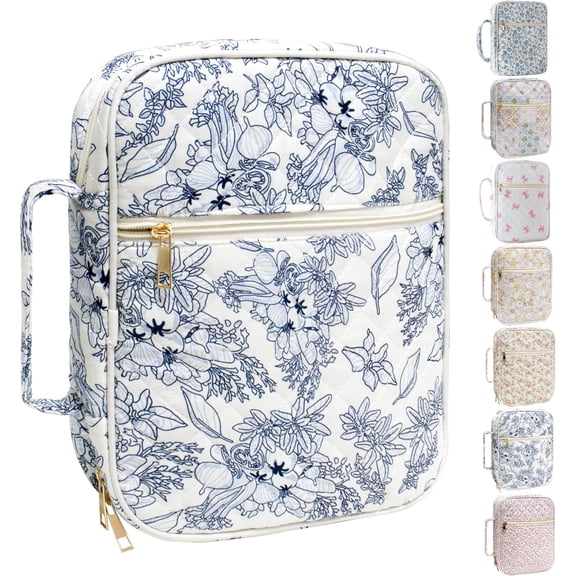 Bible Cover - Church Bag with Handle for Organized Scripture Carry, Durable Protective Bible Carrying Bag with Pockets for Study Supplies, Christian Gift