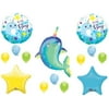 Narwhal Baby Boy Shower Balloons Decoration Supplies Ocean Whale