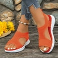 thumbnail image 2 of Ticikt Womens Comfortable Orthopedic Sandals Arch Support Ladies Walking Sport Athletic Sandals Open Toe Slip On 2 Inches Heel, 2 of 9