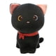 thumbnail image 1 of Muñeco de peluche de gato de dibujos animados, lindo gatito de peluche, juguete de tela, peluche de gato de peluche (negro), 1 of 5