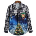 thumbnail image 4 of DPTALR Christmas 3D Digital Printing Lapel Button Long Sleeve Men's Shirt, 4 of 9