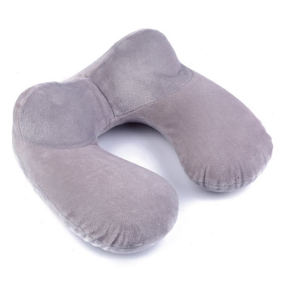 Soft Washable Velvet Inflatable Neck Pillow - Ultimate Comfort for Travel, Airplane, Car & Office Use