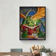 thumbnail image 1 of Cuadros Decorativos Green Dragon 5D DIY Diamond Painting Kits Resina Full Round Home Wall Art Tmvgtek embutido en tela, 1 of 9
