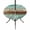 Teal, Walnut Brown, Driftwood, Cream, variant on Round Outdoor Tablecloth with Umbrella Hole and Zipper, Vintage Teal Turquoise Tablecloth with Elastic Waterproof, Farmhouse Florals Leaf Coastal Home Patio Table Covers for 36" - 44" Pool Tables