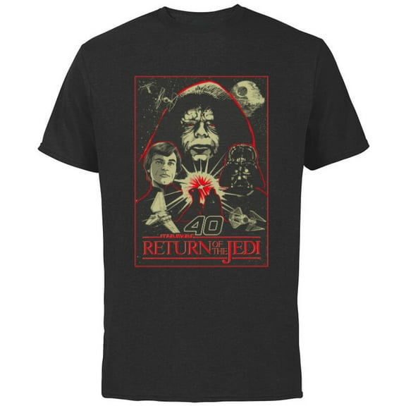 Star Wars Return of the Jedi 40th Anniversary Retro Vintage - Short Sleeve Cotton T-Shirt for Adults - Customized-Black