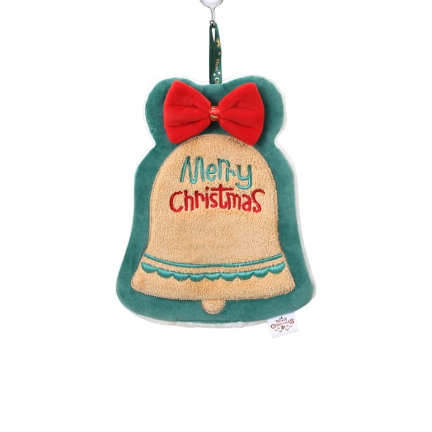 Yhmxh Toallas de mano de algodón con diseño navideño, lindas toallas de Papá Noel con forma de árbol, guante, muñeco de nieve y ciervo, de felpa gruesa y ultrasuave, con asa para colgar y secar.