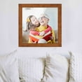 thumbnail image 3 of 19x19 Light Brown Veneer Real Wood Picture Frame Width 1.25 inches | Interior Frame Depth 0.5, 3 of 8