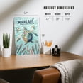 thumbnail image 4 of Morro Bay, California, Graphic Pastel, Sea Turtle (12x18 Aluminum Art, Indoor Outdoor Metal Sign Decor), 4 of 5