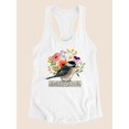 thumbnail image 3 of Avian Collage Ii Racerback Tank Women -Victoria Borges Designs, Female Small, 3 of 4