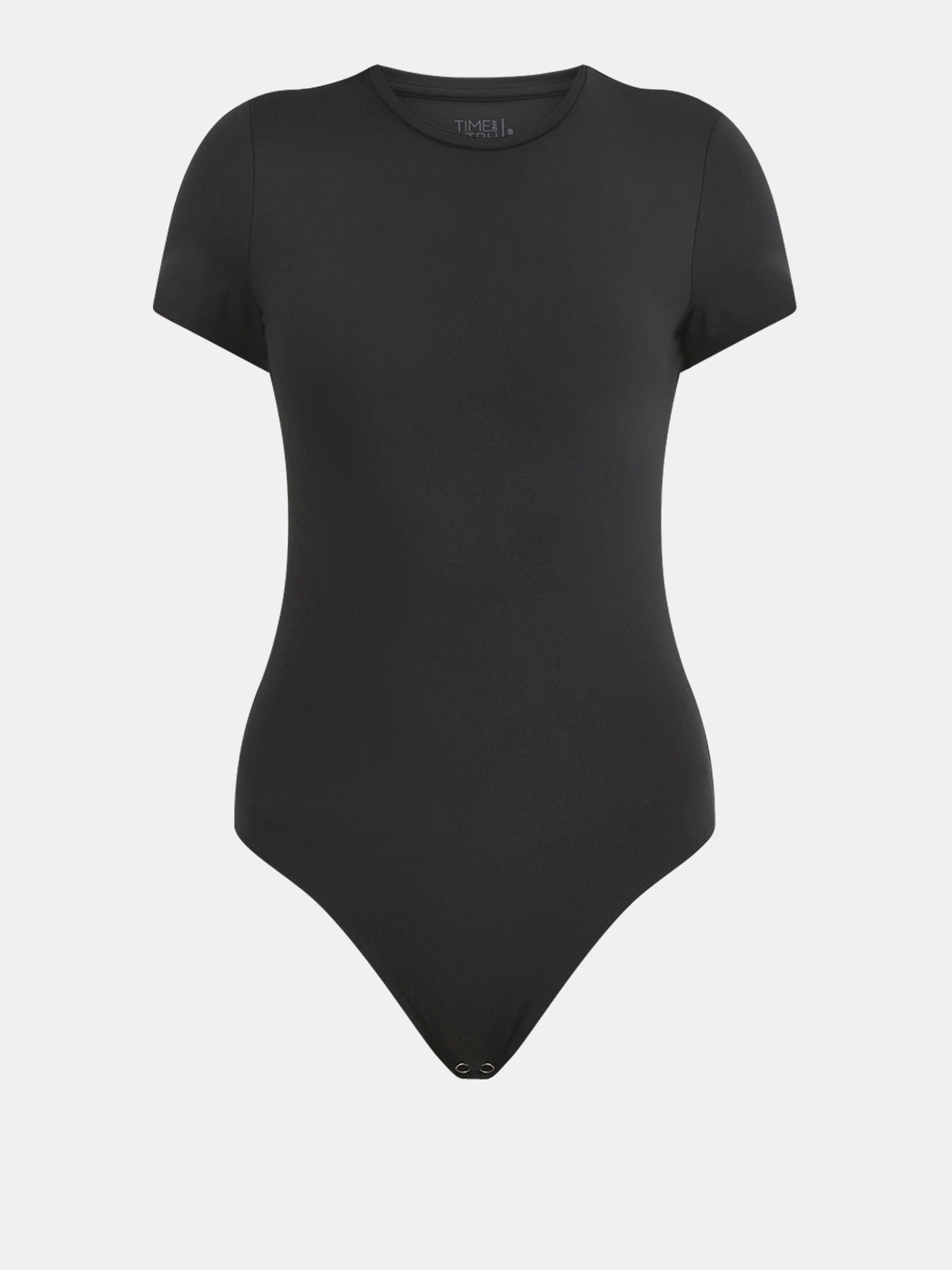 Time and Tru Women's Smoothing Bodysuit with Short Sleeves, Sizes XS-XXXL