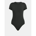 thumbnail image 2 of Time and Tru Women's Smoothing Bodysuit with Short Sleeves, Sizes XS-XXXL, 2 of 5