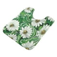 thumbnail image 3 of Ryvnso White Daisy in Green Liquid Bathroom Shaggy Rugs Toilet Mat Soft Contour Rug, 3 of 9