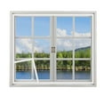 thumbnail image 1 of Yuarrent Rejilla de malla transparente para ventanas, repelente de mosquitos, autoadhesiva. Sombras de ventana blanco 130x150cm, 1 of 6