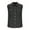 Black, variant on Men'sCasual And able Loose Button Sleeveless Stand Up Collar Shirt