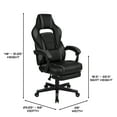 thumbnail image 5 of BlackArc Gaming Chair Outfitted With Footrest, Headrest, Lumbar Support Massage Pillow, Reclining Seat/Arms In Black & Gray, 5 of 10