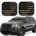 thumbnail image 6 of Kdxio American Flag With Desert Camouflage Print 2-Piece Sun Shade Front Windshield - Foldable Car Front Window Sunshades For Most Sedans Suv Truck, 6 of 6
