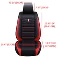 thumbnail image 2 of ELUTO Universal Car Front Seat Covers, Water Resistant Breathable PU Leather Seat Protectors Auto Interior Accessories, Red, 1 Piece, 2 of 9